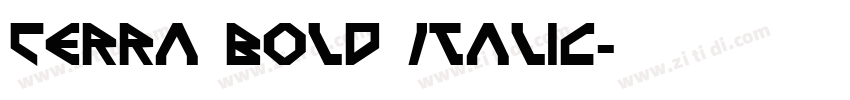 Terra Bold Italic字体转换